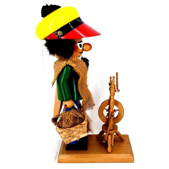 Nutcracker Steinbach LINEN WEAVER Signed Christian Spinning Wheel Turns 1994 Box - Picture 8 of 13